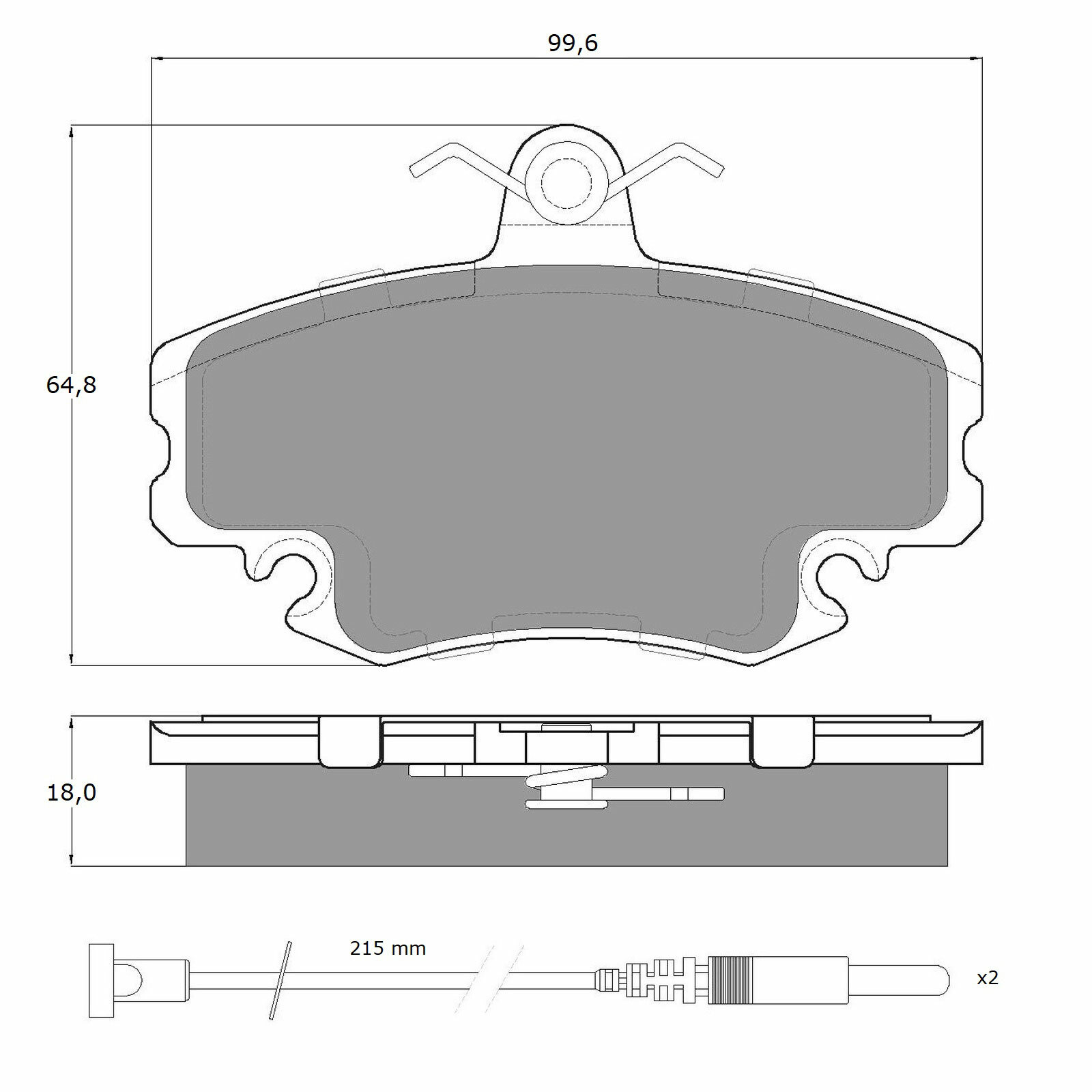 Sada brzdových destiček, kotoučová brzda TOMEX Brakes